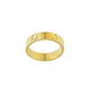 Anillo de tornillo de amor Anillos para hombre Anillo de diseño de lujo clásico Mujer Acero de titanio Joyería chapada en oro Oro Plata Rosa no se desvanece 4 5 6mm219p