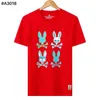 Physcho Bunny Mens T Shirts Psychological Bunny Chemise Psyco Bunny Shirt Men Designer Skull Rabbit Högkvalitativa Korta ärmar Crazy Psychological Bunny 1135