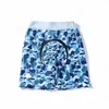 Projektant męscy Bape Shorts Women Shark Trend Kamuflaż Kamuflaż Training Sports Spodnie luźne oddychające męskie lato na zewnątrz 238c