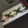 2021 Nya parbandet Rings Gold Rose Platinum Tre färger tillgängliga Fashion Party Wedding Simple Jewelry Unisex295M