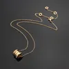 Top Quality Stainless Steel B Letter Spring Pendant Women Designer Necklaces Gold Silver Rose Colors Lover Necklace Fashion Couple2525