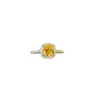 High quality Yellow gem moissanites 2 carat ring color Mossant diamond ring 925 silver charm Engagement wedding Ring for Women hip hop jewelry Gifts