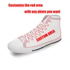 Klänningskor bandana paisley hög topp sneakers mens kvinnor tonåring svart vit röd blå duk sneaker par casual sko anpassa skor 230908