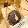 Dames luxe designer tassen handtas ronde crossbody portemonnee messenger bags handtassen Franse klassieke oude bloem lederen tas portemonnees 22c295t