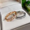 Merk Dames Designer Ring Mode Ringen Voor Vrouwen Originele Top Kwaliteit Klassieke Slangvormige Diamanten Ring Luxe Designer Jewerly335l