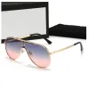 Óculos de sol de designer de moda de luxo para homem e mulher óculos de sol retângulo 6 cores quadro completo opcional qualidade superior a67