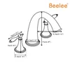 BL3005 데크 장착 3 개의 구멍이 더블 핸들 광범위한 욕실 싱크대 수도꼭지 수도꼭지 금속 레버 핸들 272I