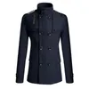 Men's Wool Blends Men's Wool Overcoat Long Suit Men Woolen Windbreaker Man Woollen Coat Outer for Men Casual Wear Brand Mens Clothing 230908