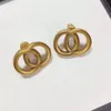 Boucles d'oreilles lettre de style classique de créateur sont des boucles d'oreilles rétro de bijoux minimalistes de mode pour femmes 2 paires270S