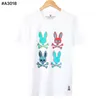 Physcho Bunny Mens T Shirts Psychological Bunny Chemise Psyco Bunny Shirt Men Designer Skull Rabbit Högkvalitativa Korta ärmar Crazy Psychological Bunny 1135