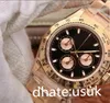 Мужские часы 116505 40 -миллиметровый шоколадный циферблат 18K Розовое золото Натуральное ремешок из нержавеющей стали без хронографа 2813 Спортивное автоматическое механическое запястье.