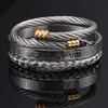 Chain 3pcs/Set Roman Numeral Men Bracelet Handmade Stainless Steel Hemp Rope Buckle Open Bangles Pulseira Bileklik Luxury Jewelry x0909 x0910