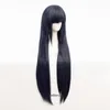 Cosplay Wigs Anime Hyuga Hinata Straight Hair Neat Bang Cosplay Wigs Free Wig Cap 230908