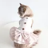 Abbigliamento per cani Abito per cucciolo Estate Primavera Gatto Dolce gonna da principessa Camicia con fiocco alla moda per animali Piccola imbracatura Abiti morbidi Chihuahua Pomerania