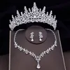 Conjuntos de jóias de casamento barroco moda nupcial luxo coroa brincos gargantilha colar conjunto feminino vestido tiaras noiva 230909