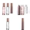 Parfumflesje Lege 10 ml roll-on glazen flessen per etherische olie Rose gouden roll-on flesjes en plastic dop 500 stks / partij drop-levering H Dhawr