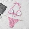 Women's Swimwear Designer Swimsuit Pink Letters Printed Womens Bikinis Sets Mens Swim Shorts Swimwear Fashion Sexy Split Bathing Suits Outdoor Wear L230909