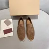 Casual slip-on luie herenschoenen met platte bodem, echt leer, vintage klassieke en veelzijdige trendy leren schoenen, Lefu-schoenen met één voet c4