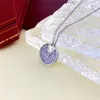 Designerhalsband för kvinnor högkvalitativ lyxig kristallsmycken rostfritt stål cirkelkedja gåva halsband choker kedja smycken tillbehör