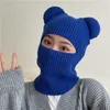 Bonés de ciclismo máscaras 2022 novo y2k urso orelhas gorros engraçado balaclava inverno bonito chapéu de malha feminino quente rosto cheio capa máscara de esqui chapéu 269s