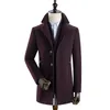 Herenwolmengsels 2024 aankomst winterjas herenmode wollen jas heren casual wollen trenchcoat herenjurk jas volledige maat M-3XL 230908