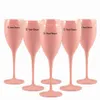 6st Orange Plastic Champagne Flutes Acrylic Party Wine Coupes Glass VCP Champagne Flutes Goblet Plastic Veuve Cups L2206243737533245R
