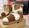 women Luxury Horse hair Snow boots sexy winter 100% leather cold protection Beaded decoration casual shoes comfortable Round head thick bottom boots