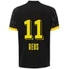 REUS Camisas de futebol 23 24 Temporada 110TH HALLER 2023 2024 Home Away Football Top Camisas BELLINGHAM HUMMELS BRANDT DORTMUND YEYNA Homens Kit Infantil Especial Preto