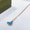 Jewelrys Designer Designer Jewelry Butterfly Necklace Set Pendant Necklaces Gold Silver Rose-Gold Necklace Link Chain Womens Chain Multi Color