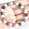 Strand MG1722 Bracelet du zodiaque Scorpion pour femme 8 mm Veine noire Rhodonite AA Grade Sélénite Chakra Poignet Mala Pierre précieuse naturelle Jewelr288N