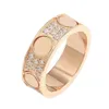 Carti amor parafuso anel de diamante designer jewlery para mulheres homens noivado anéis de casamento luxo versão ampla rosa ouro prata titaniu314i
