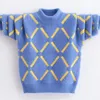 Pullover Children's Sweater for Boys Winter Knitted Warm Sweaters Fashion Kids Tops 6 8 10 12 Years Teenage 110 160 230909