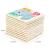 10.7cm Kids Wood Colorful 3D Puzzles Toy Montessori Games Cartoon Animals Jigsaw Puzzle Baby Educational Wooden Toys for Children