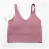 LL Align gilet U Bra yoga femmes été sexy T-shirt couleur unie sexy nombril haut de haute qualité luxe course sans manches mode gilet couleur bonbon