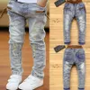 Dżinsy ienens 5 13y dla dzieci ubrania chłopców chude klasyczne spodnie Dzieci Dżinsowe ubrania trend Long Bottom