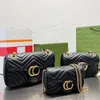 고급 체인 체인 숄더 가방 진짜 가죽 가방의 메신저의 크로스 바디 패션 클러치 지갑 클래식 여성 마르몬트 가방 지갑 디자이너 사탕 색 핸드백 g