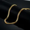 Todo o vintage longo corrente de ouro para homens colar de corrente nova moda golds cor aço inoxidável grosso boêmio jóias colar masculino 266v