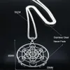 Pendentif Colliers 316 Acier inoxydable Metatron Cube Collier Étoile de David Chakra Yoga Méditation Hip-Hop Chaîne Homme Femme Bijoux 313m