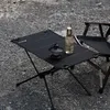 Muebles de campamento Mesa plegable Aleación de aluminio Mini portátil Ligero Cena al aire libre Escritorio Camping Picnic BBQ Fiesta Escritorios para el hogar 264S