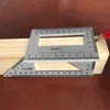 アルミニウム合金木工スクリバーTルーラー45/90度平方角ルーラー多機能角度測定角ルーラー測定
