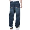 Herr jeans schinteon män demin byxor baggy lös casual hip hop skateboard streetwear stor storlek 48 raka broderibyxor 230909