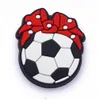 Athletic Outdoor Custom Cartoon Football Poutenir Rubber Shoe Charm Ball Game Dekoracja Doród dostawa OT0MA