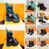 Martin botas designer das mulheres casuais botas curtas de couro genuíno rendas até impressão versátil sola grossa botas de moda à prova dwaterproof água