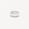 Bagues de styliste de marque avec pierres latérales, pour femmes et Couples amoureux, bague en cristal brillant, bijoux Ring236p