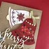 Jul 3D Stereo gratulationskort Kraftpapper gratulationskort Hot Stamping Holiday Blessing Greeting Card Wholesale 0909