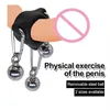 Penis Rings Metal Ball Weight Hanger Enlargement Pump Penile Stretcher Extender Exercise Device sexy Toys For Men224M