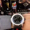 5 Style Topselling High Quality men Watch 46mm Navitimer AB012012 BB0 Leather Bands VK Quartz Chronograph Workin Mens Watches Wris281L