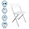 Camp Furniture Resin Seat Folding Chair White 4-Pack HKD230909