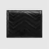 Luxur Designer Mens Womens Marmont Coin Purse Wallet Card Holder Key Pouch Leather Cardholder Mini Cards Plånböcker med Box Five CA304S