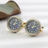 Cuff Links Luxury Retro Men's Watches Cufflinks French Shirts Cufflink Round Rotating Clock Buttons Men Highend Business Jewelry Gifts 230908